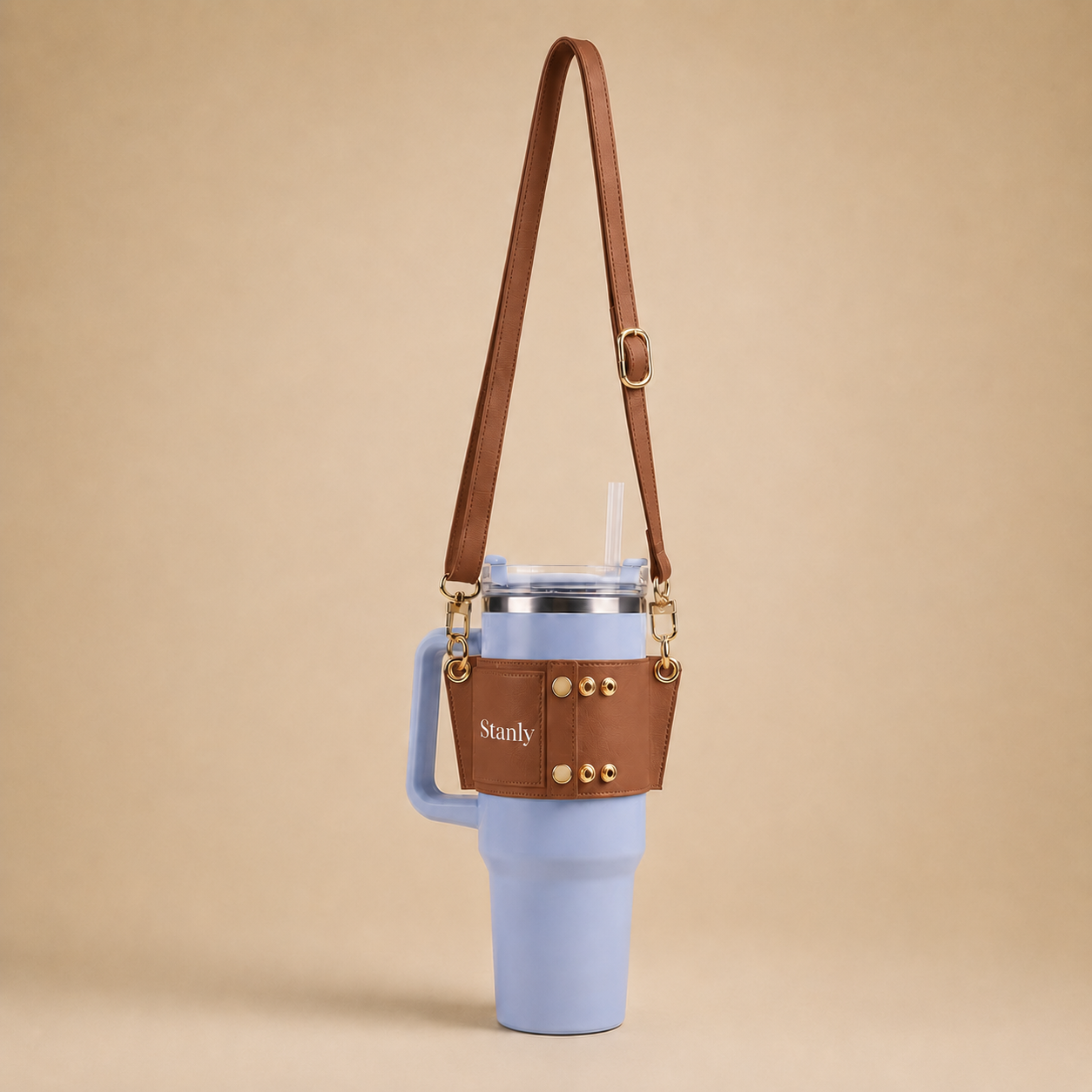 Stanly porte-bouteille d'eau - en cuir PU