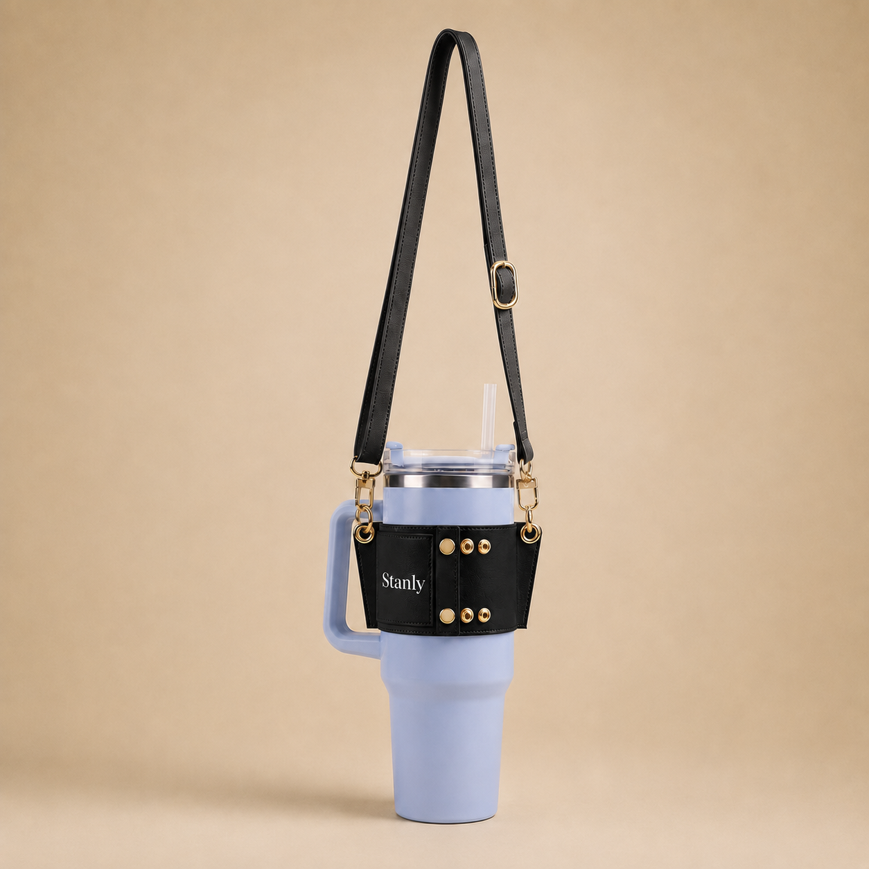 Stanly porte-bouteille d'eau - en cuir PU
